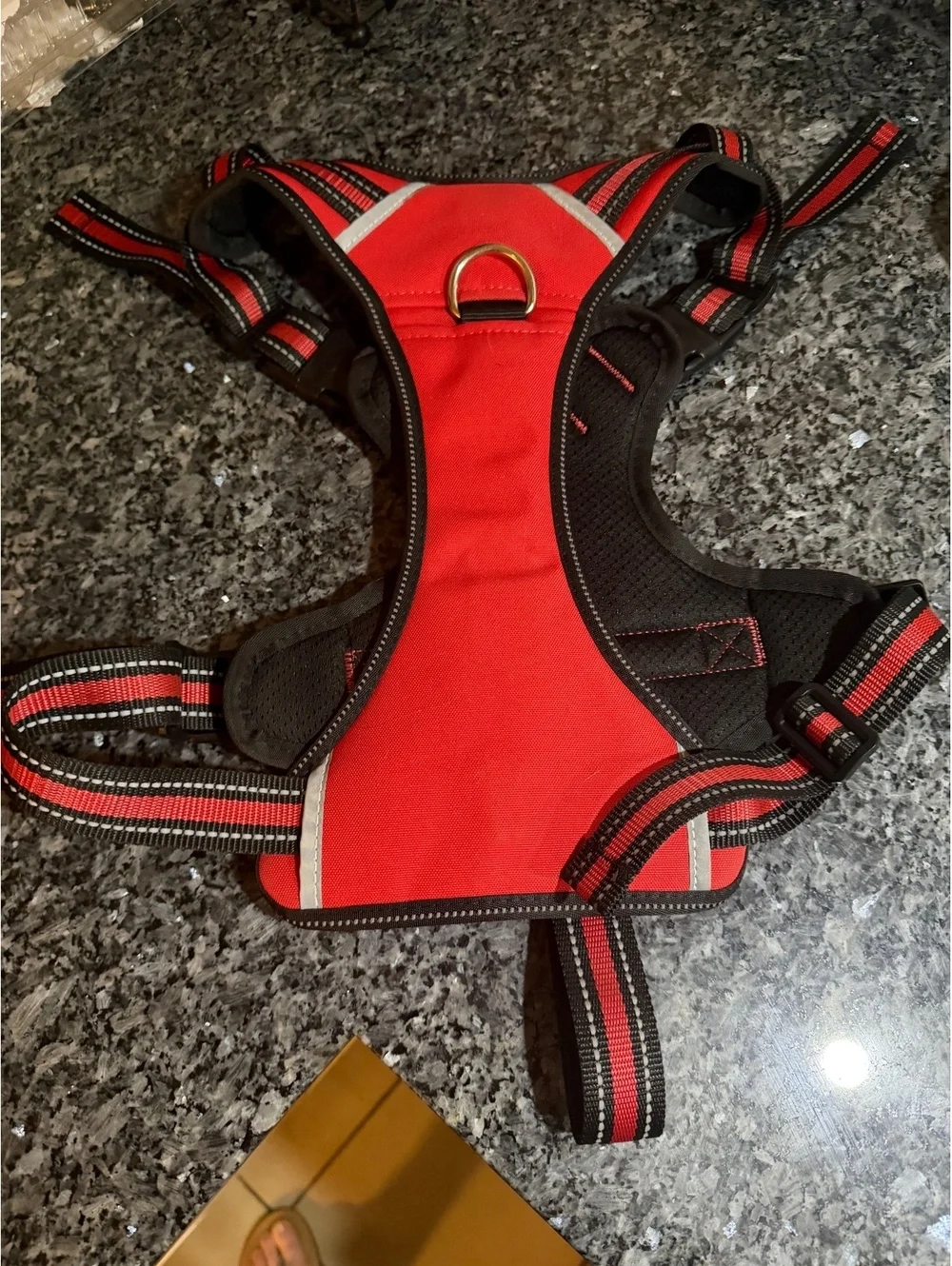XL Red Reflective No-Pull Dog Harness With Handle and Patches